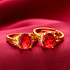 Fashion new ring, red 铜 Bronze gold plating jewelry Vietnamese sand gold jewelry to send girlfriend a generation