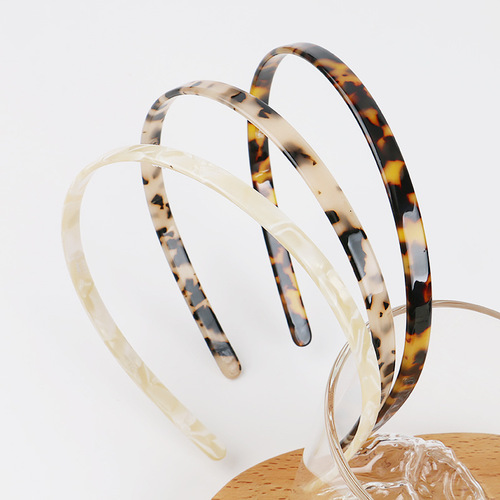 Chic Retro Tortoiseshell Acetate Hair Clip, Stylish Minimalist Daily Basic Headband for Washing Face, Non-Irritating