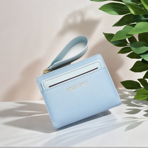 Fashion Short Zipper Wallet Ladies Hand Held Card Case Coin Purse ID Holder Women Money Clip Card Extractor