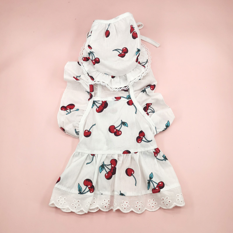 Cute Cotton Cherry Pet Clothing display picture 4