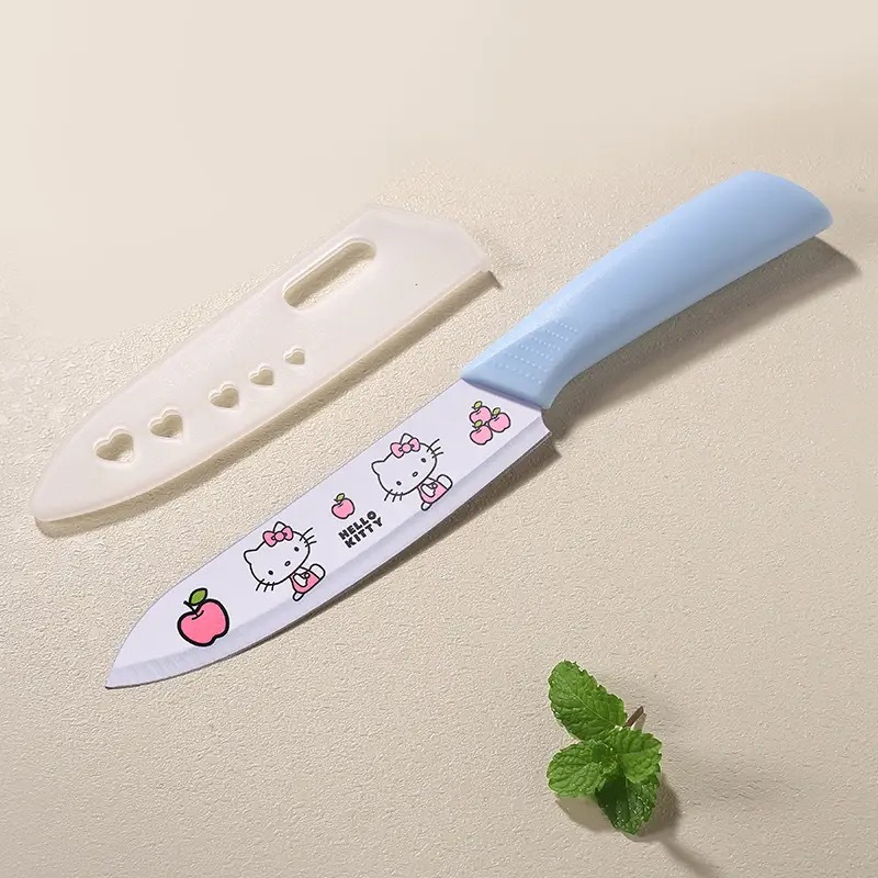 [blue] a chef's knife (comes with knife cover)