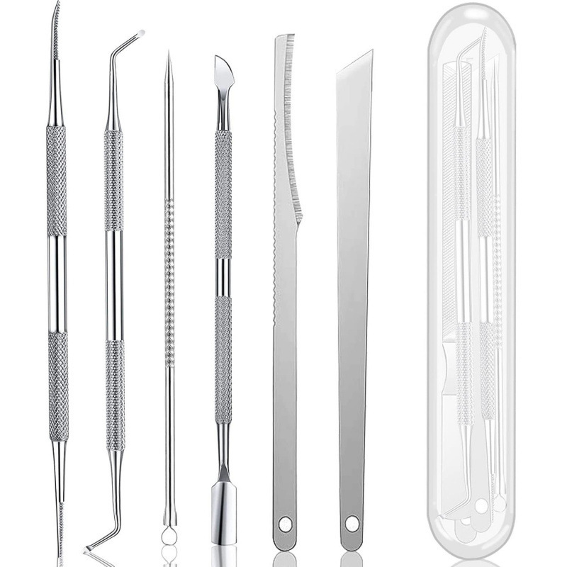 Stainless Steel Manicure Tools for Ingrown Nails, Thick and Hard Nails, Nail Care Trimming and Pedicure Knife, Polishing Tool Set Stainless Steel Manicure Tools for Ingrown Nails, Thick and Hard Nails, Nail Care Trimming and Pedicure Knife, Polishing Tool Set