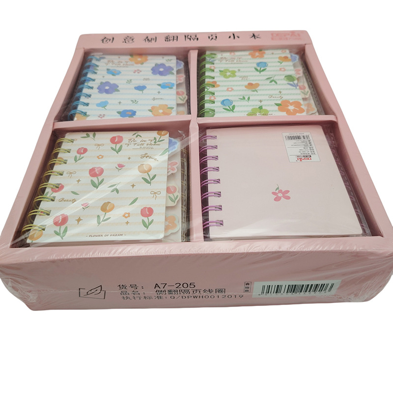 C1342 A7-205 cuaderno de bobina cuaderno de tarjetas ventilador lindo mini bolsillo portátil cuaderno de notas de estudiantes