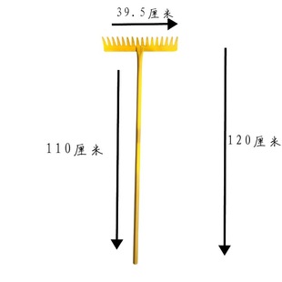 Iron Handle 16 Teeth Thickeneded Round Tooth Welded Grass Rake Manganese Steel Material Seamless Welding Precision Forged Manufacturer Supply