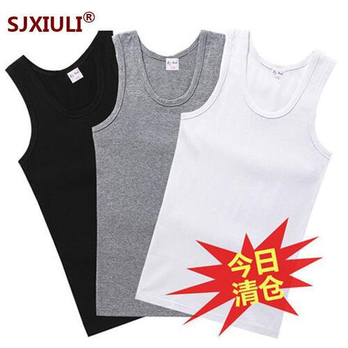 【1/2 Piece】Summer Pure Cotton Men's Tank Top Fitness Sports Tank Top Men Breathable Elastic Cross Country Base Layer Thin