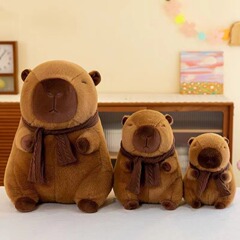 围巾水豚毛绒玩具美拉德卡皮巴拉玩偶多款式公仔聚会女生日礼物