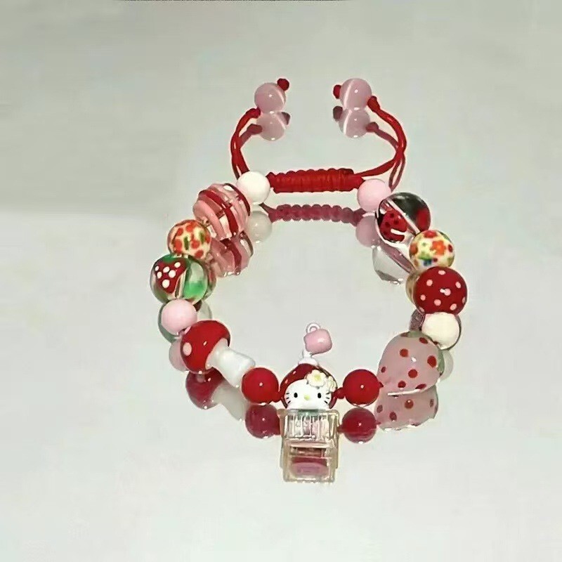 甜美可爱HelloKitty凯蒂猫手链女轻奢爆款卡通手串小众高级感手饰|undefined