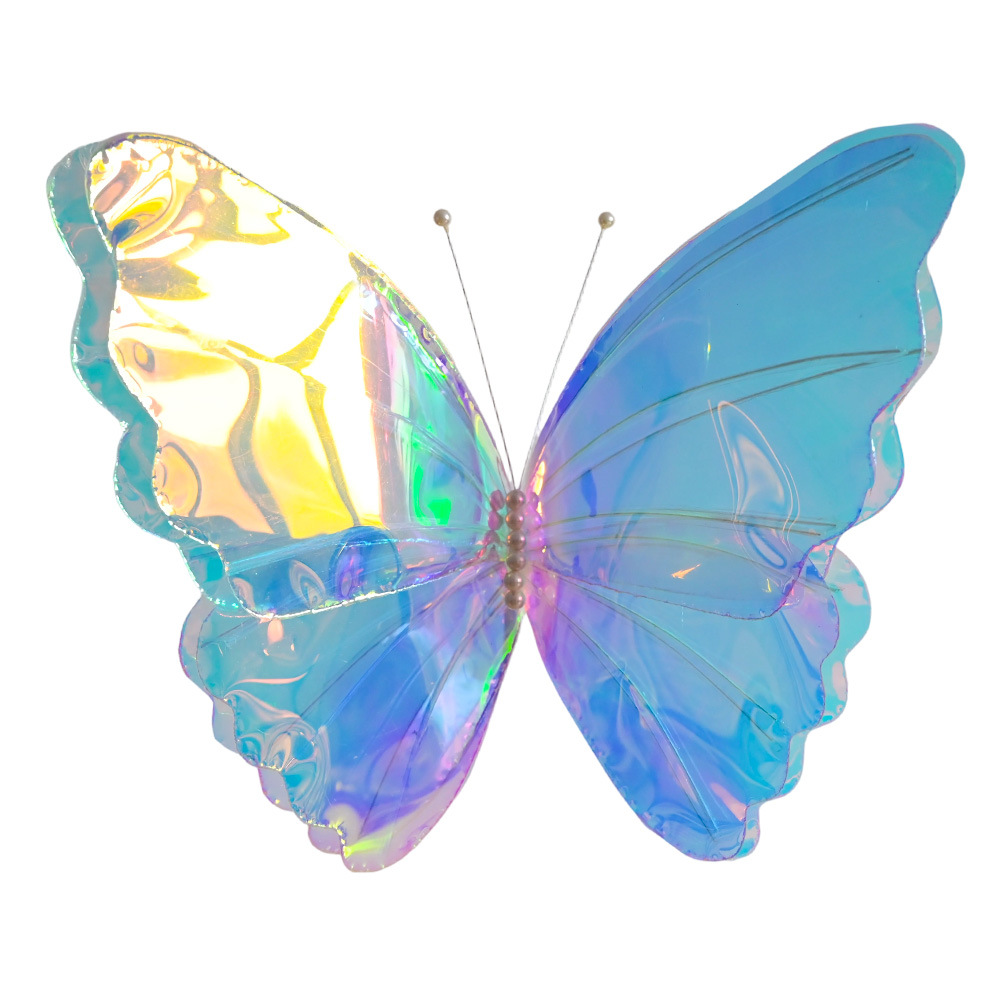 Flores láser flash, tarjetas de perforación de fotos, mariposa, decoración floral, accesorios de decoración de apertura del centro comercial