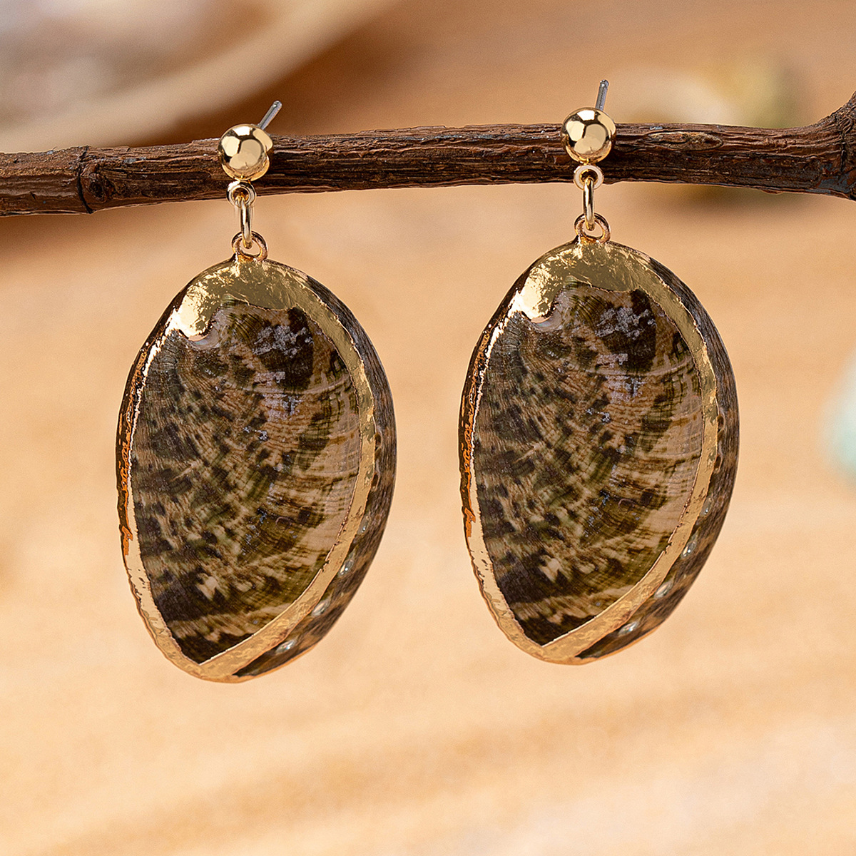 All Seasons Season 1 Pair Beach Conch Metal Drop Earrings
