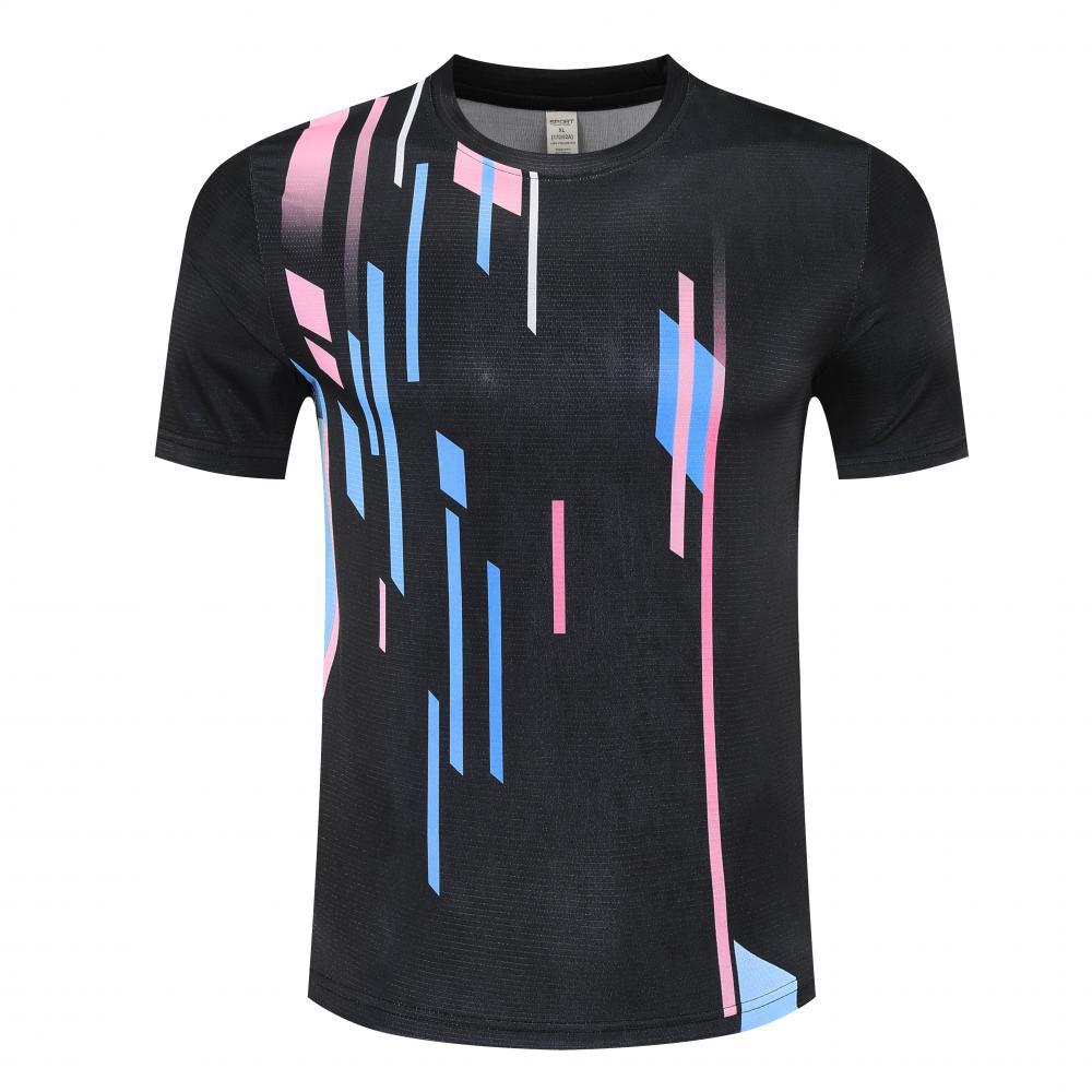 Nueva camiseta de bádminton de seda de hielo, ropa de tenis de mesa transpirable de secado rápido, impresión digital de alta calidad, camiseta de logotipo imprimible