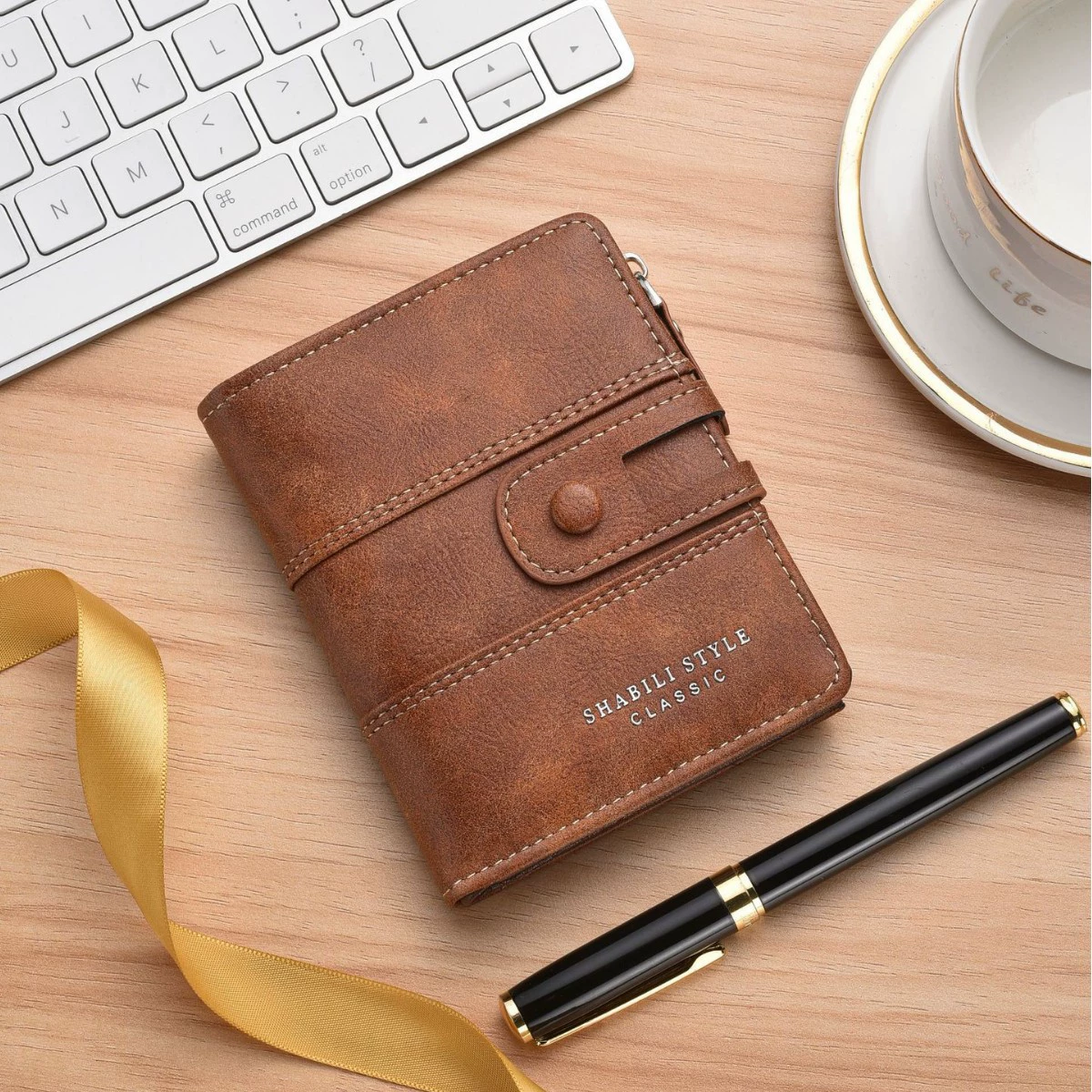 Новый мужской короткий кошелек простой бизнес тонкий и легкий зажим для денег