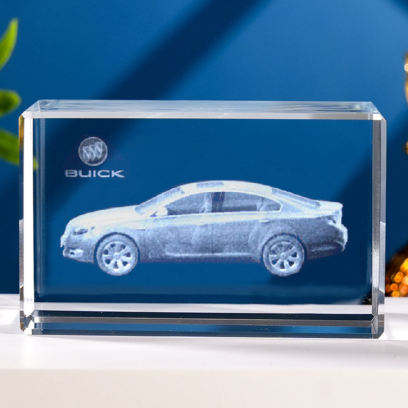 Escultura interior de cristal Serie de animales 3D Estatua de Buda de cristal Modelo de edificio de cristal Decoración del hogar Recuerdos de viaje Suministro transfronterizo