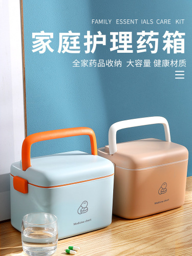 Medical box home decoration household medical box large capacity portable multi-functional emergency medicine storage box