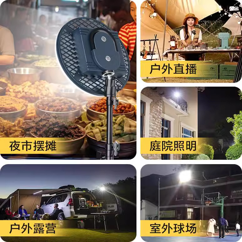充電式キャンプランプ、キャンプランプ、屋外用二重磁気ランプ、LED高輝度ナイトマーケットストールランプ、大容量、長いバッテリー寿命|undefined