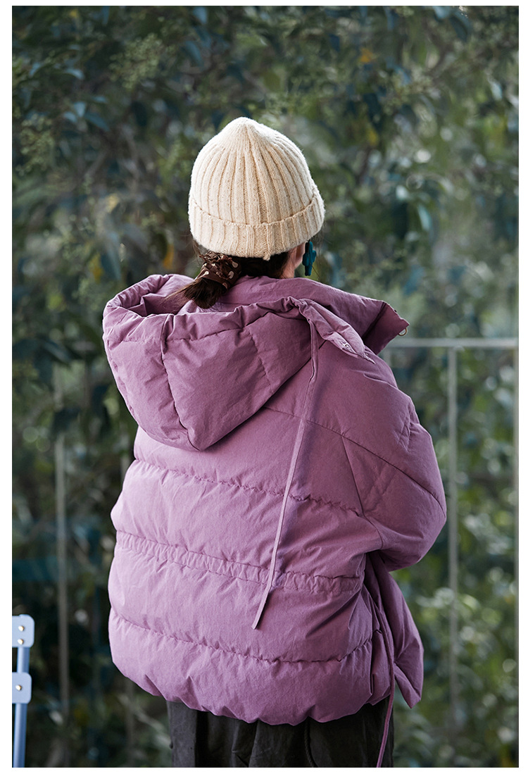 Columbia パフ ダウンジャケット S ラベンダー ピンク ラベンダーパープルの素朴で暖かいスタンドカラーダウンジャケット