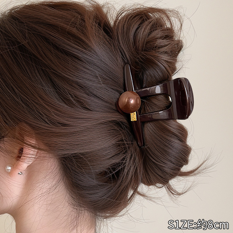 27#레드 브라운 비드 한 단어 그리퍼