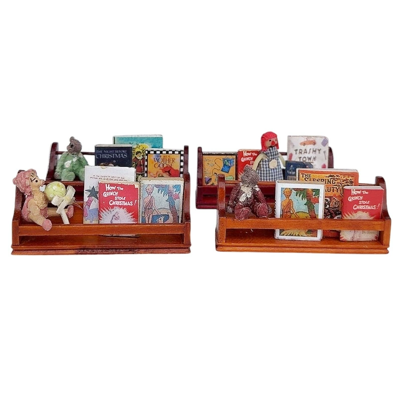 1:12 Кукольный домик dollhouse мини-модель миниатюрная игрушка красного дерева цвета газетная стойка мульти-стили случайные