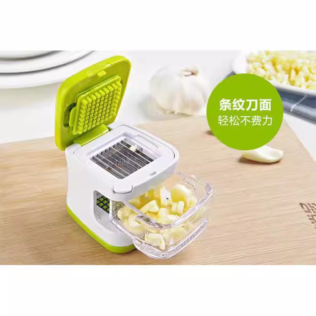 Prensa de ajo de acero inoxidable con función de pelado y triturado