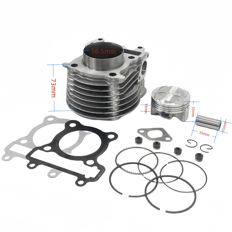 Motorcycle cylinder kit parts are suitable for Yamaha BWS125 ZUMA125 YW125 cylinder piston 58.5mm