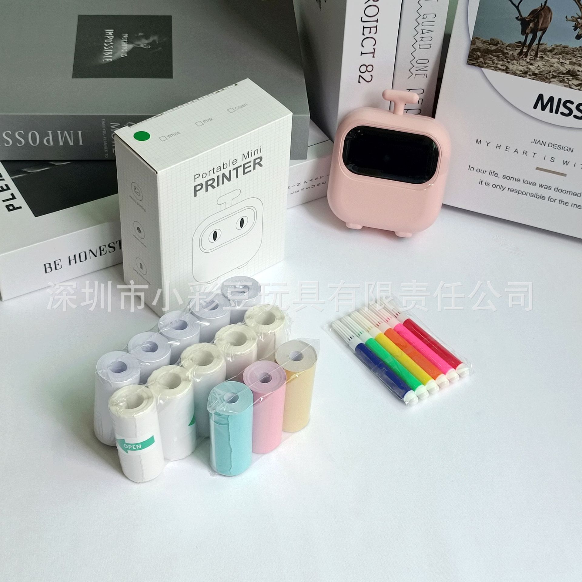 X2 파우더 + 감열지 5개 + 접착지 5개 + 색지 3개 + 색펜