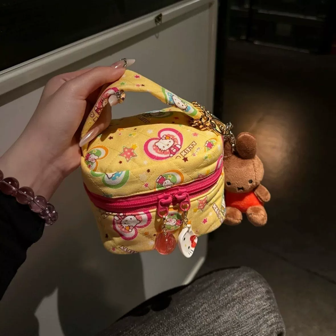 Hello Kitty, вместительная косметичка ручная, милый органайзер для путешествий