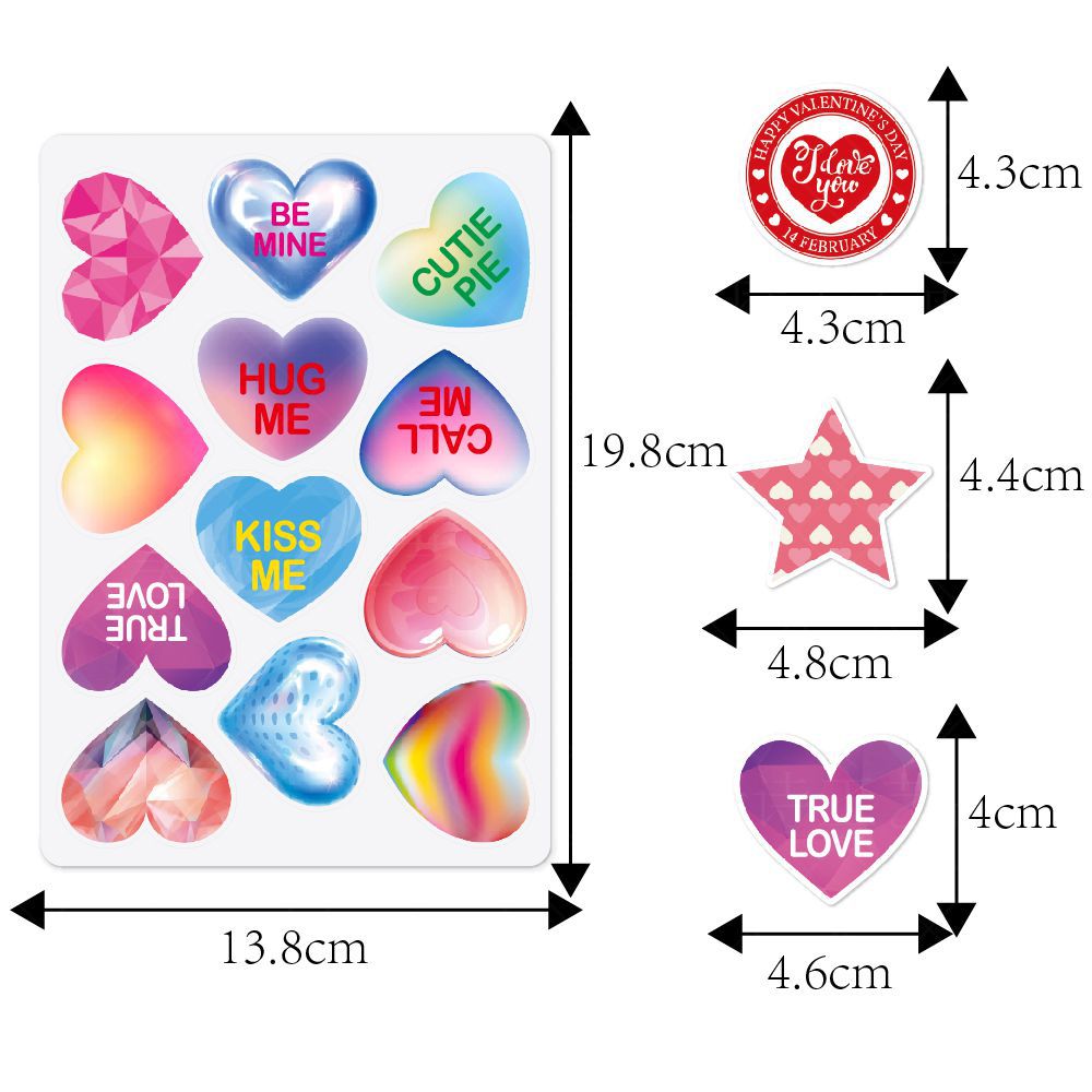 2024 Día de San Valentín fiesta decoración creativa pegatinas boda compromiso sobre sellado pegatinas adhesivas