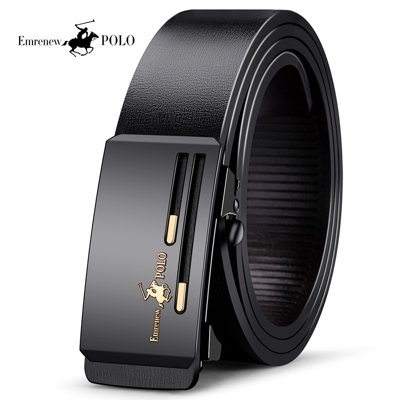 Anpripaul cinturón de cuero de los hombres hebilla automática de Negocios Todo-Fósforo de gama alta de piel de vaca pura pantalones cinturón de moda nuevo