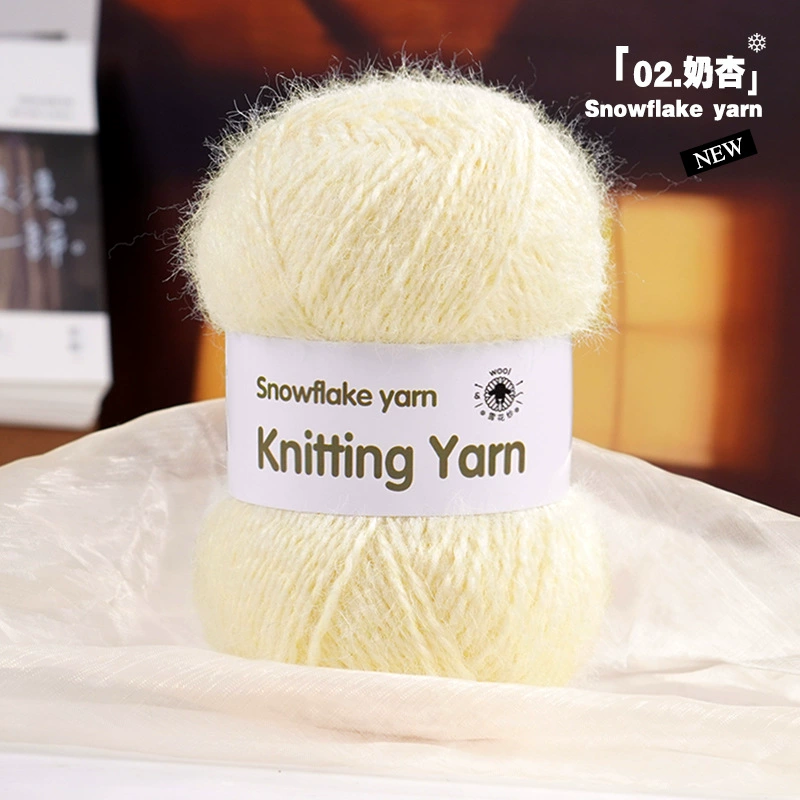 Качественная шерстяная бархатная crochet, ручная работа иглой, вязаный шарф, шляпа, со снежинками, 3 мм, DIY