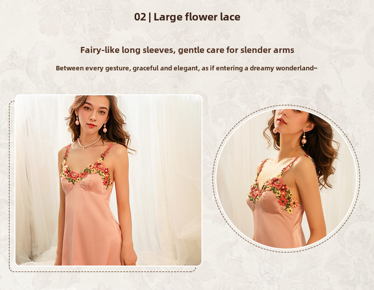 Yiying nouvelle chemise de nuit sexy sangle satin pyjamas femmes été pur désir style chemise de nuit tentation sexy lingerie costume_voghion.com