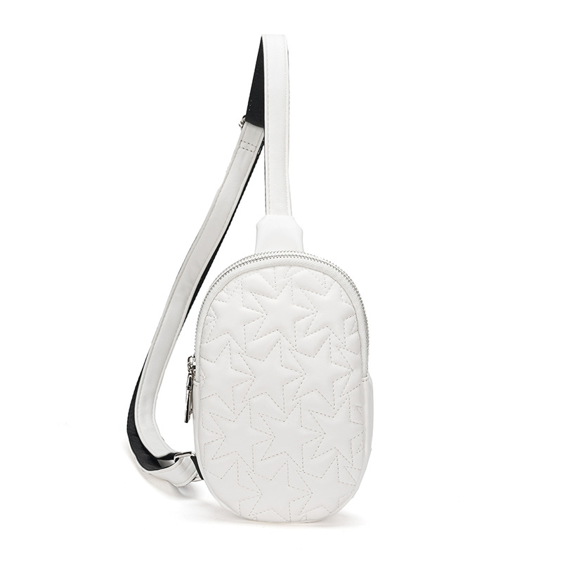 2024 nuevo tipo de nicho de lujo ligero ins estrella con bolso de pecho de cinco puntas bolso de mochila deportiva al aire libre bolso de mujer