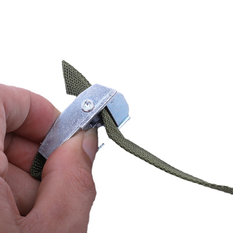 Cinturón de sujeción Cinturón de fijación de aleación de zinc grueso de alta resistencia Hebilla de presión Cinturón de poliéster de pozo fino Cinturón de hebilla de hierro de zinc de nailon de imitación