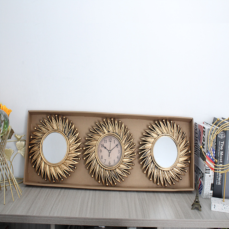 Reloj de pared europeo/americano moderno simple, reloj triple decorativo, reloj de cuarzo creativo de moda para sala/comedor