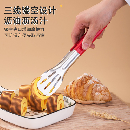 Barbeque tongs stainless steel food food tongs baking tongs kitchen steak steamed bread tongs barbecue tongs