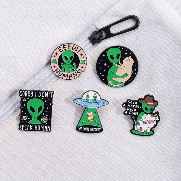 Cartoon space cute creative universal badge