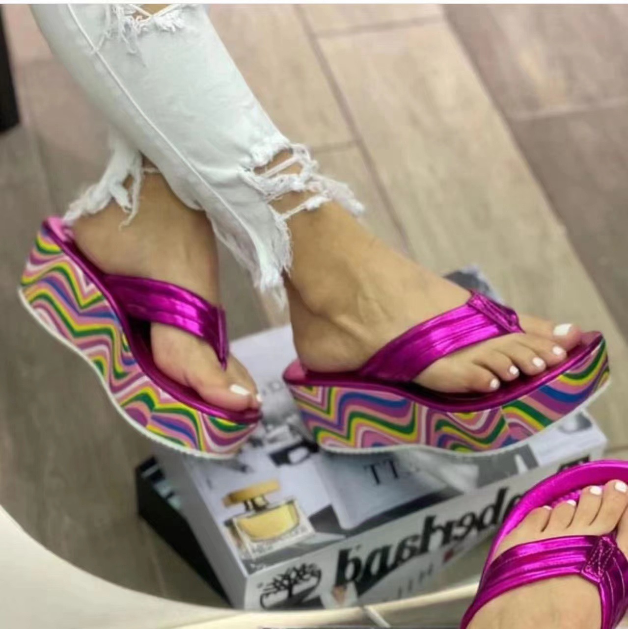 Women's Basic Rainbow Open Toe Fashion Sandals display picture 5