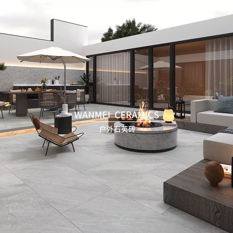 Наружная напольная плитка для двора, кварцевая плитка для сада, противоскользящая плитка для балкона виллы B&B, износостойкая плитка для ландшафтного дизайна сада