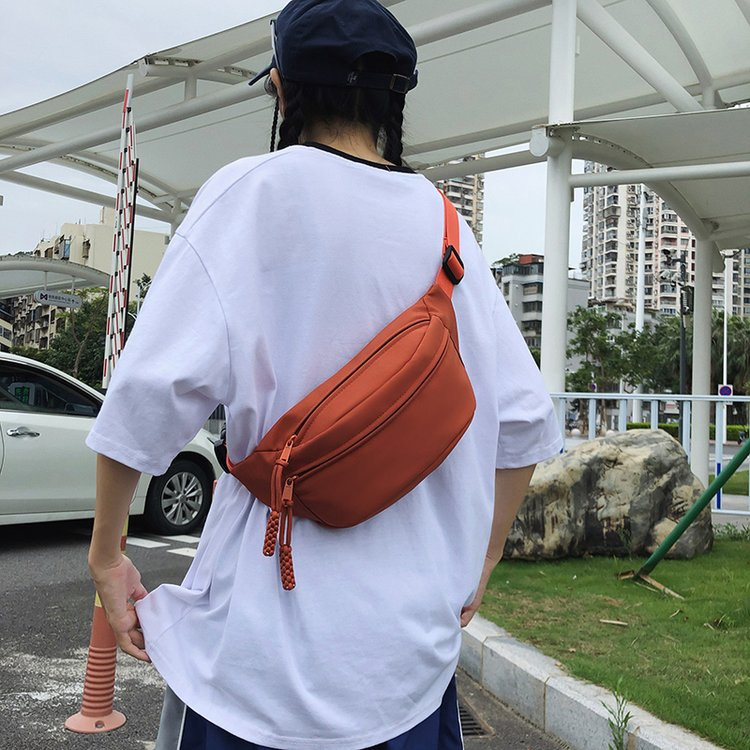 Simple crossbody bag, chest bag, fashionable and casual bag for women, 2025 new couple bag, versatile for sports, Japanese-style waist bag undefined