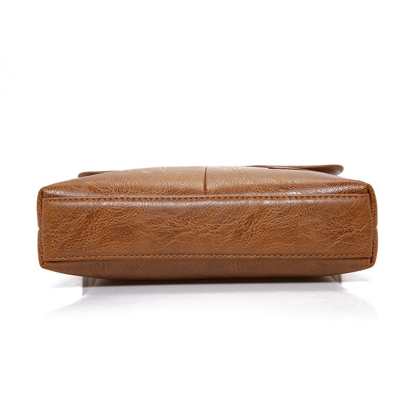 Bolso de Hombro Cruzado para Hombre de Piel PU Impermeable para Uso Diario
