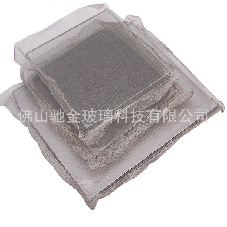 驰鑫批发供应100目丝网电磁屏蔽玻璃高透过防信号干扰屏蔽窗玻璃