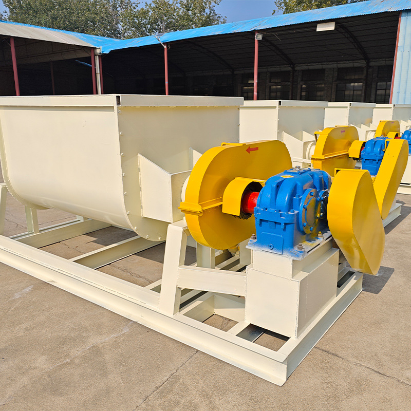 供卧式饲料 粉体大型高速强力 不锈钢 无重力 双轴 桨叶式 混合机