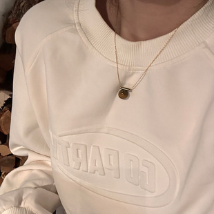 Autumn and Winter Simple All-match Tiger Eye Pendant Necklace Elegant Maillard Style Woolen Chain Elegant Light Luxury High-grade Necklace