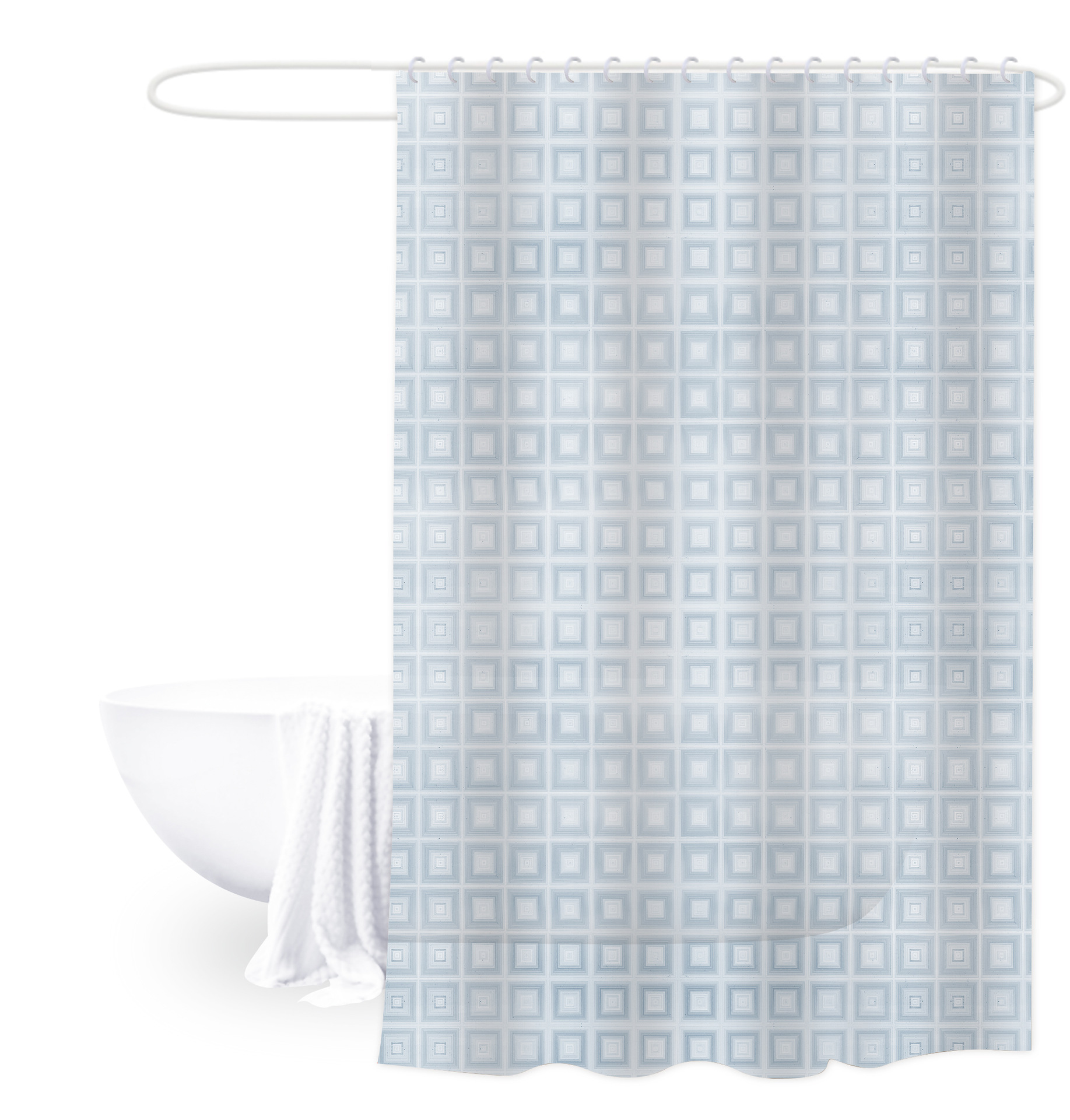 180*180 fábrica directa de PEVA baño impermeable Cortina de ducha transparente 3D Cortina de ducha cortina de puerta de baño cortina a prueba de moho