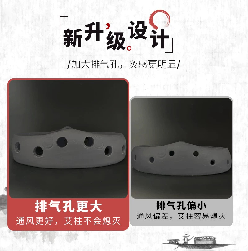 Bian Stone Moxibustion Seat Stool Portable Sitting Moxa Warmer with 108 Moxa Cones for Home Perineal Warm Therapy quality and texture
