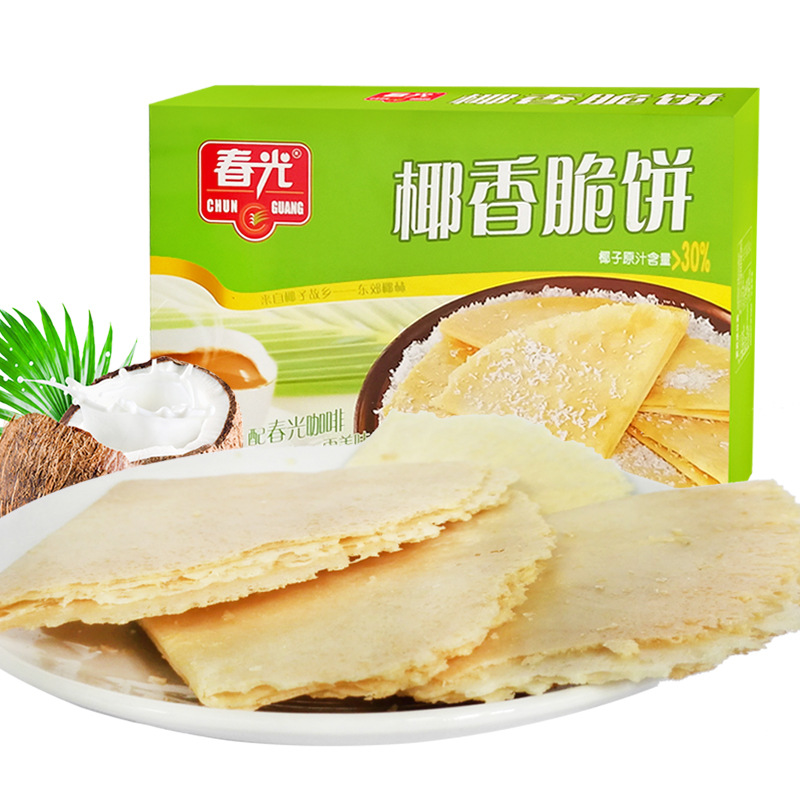 包邮海南特产 春光食品 椰香脆饼150g 椰子薄饼饼干零食