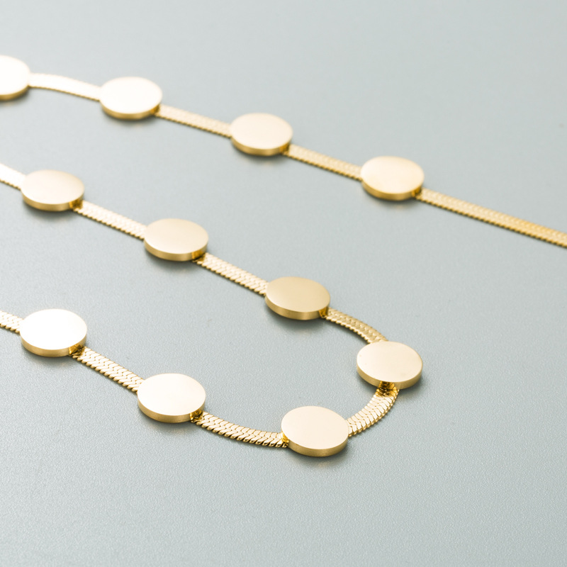 Fashion Geometric Titanium Steel Plating Necklace 1 Piece