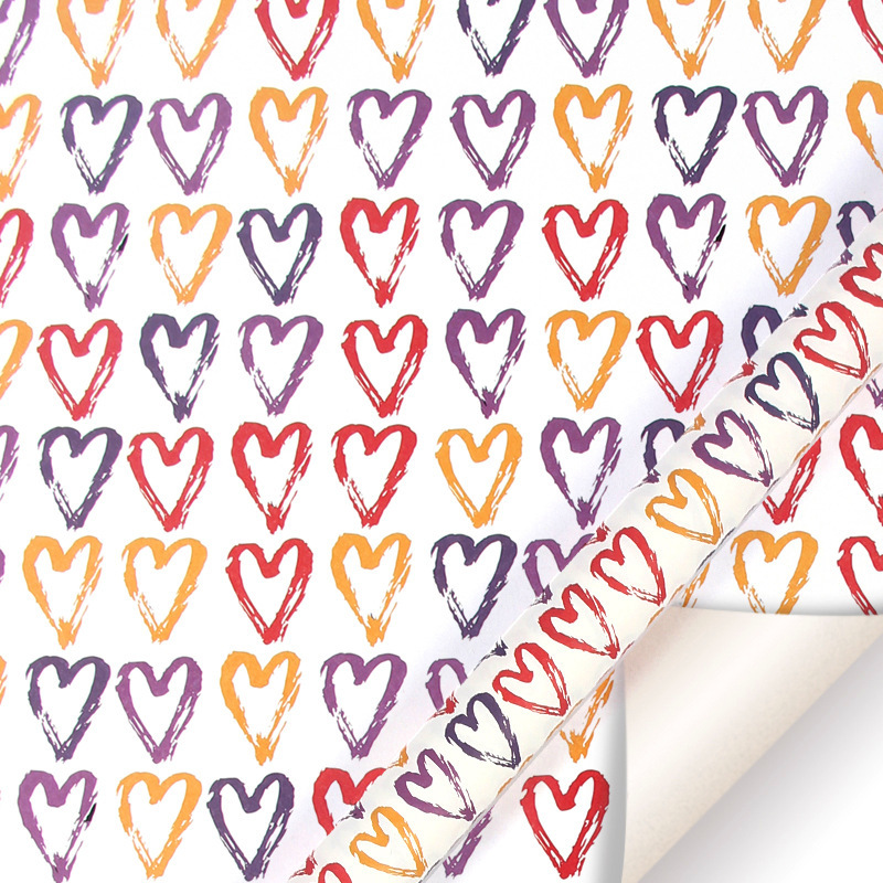 Transfronterizo de cumpleaños colorido regalo papel de embalaje estrellas rayas Día de San Valentín cumpleaños caja de regalo papel DIY