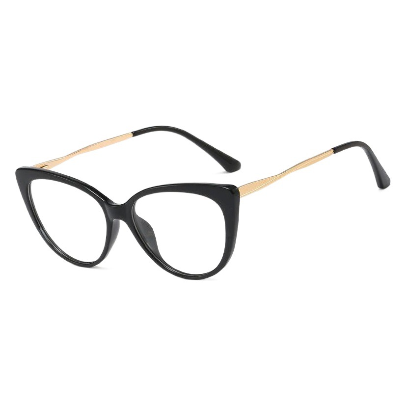 TR92388 metal primavera pierna gato marco anti-azul gafas de luz con gafas de miopía marco TR90 gafas lisas para las mujeres