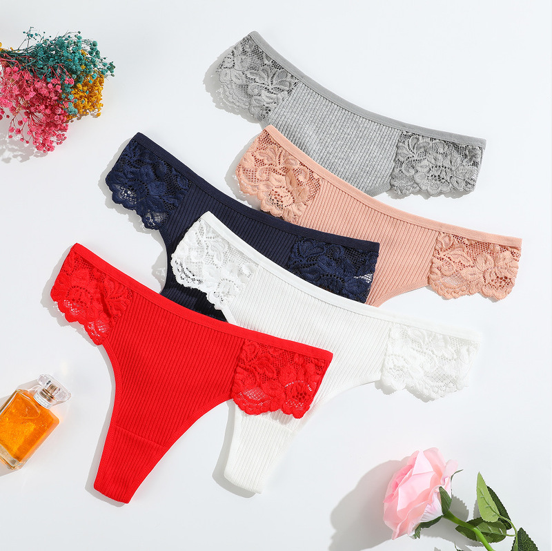 New T-shaped underwear girls' lace comfortable thread thong women's low waist breathable cotton T-Pants Factory Direct Supply New T-shaped underwear girls' lace comfortable thread thong women's low waist breathable cotton T-Pants Factory Direct Supply