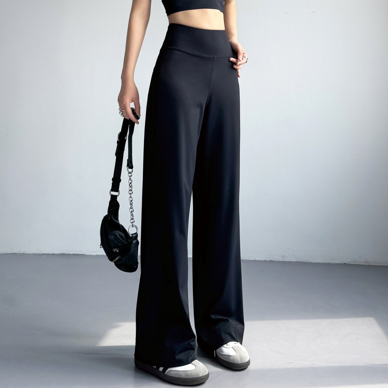 High-Waisted, Drapey Wide-Leg Yoga Pants for Women, Seamless, Butt-Lifting, Loose Straight-Leg Long Pants, Stretchy, Quick-Dry, Suitable for Fitness and Commuting High-Waisted, Drapey Wide-Leg Yoga Pants for Women, Seamless, Butt-Lifting, Loose Straight-Leg Long Pants, Stretchy, Quick-Dry, Suitable for Fitness and Commuting