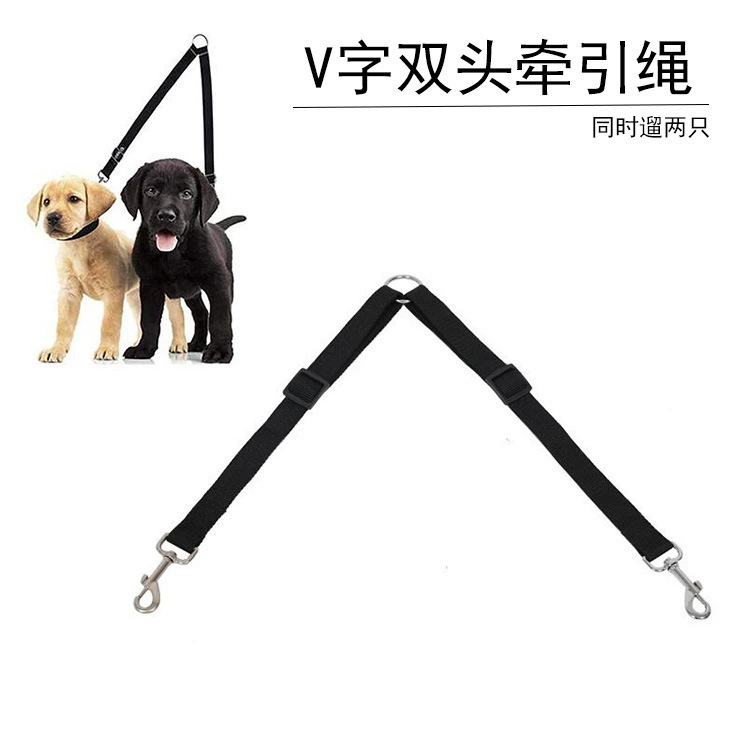 Двусторонний поводок-цепь для собак и кошек, шлейка для маленьких, средних и крупных собак, уличный поводок для собак, безопасный